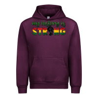 Mauve Wine My history is strong Urban Hoodie - FaDigitalArtStudio