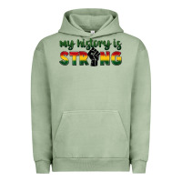 Pigment Oil Green My history is strong Urban Hoodie - FaDigitalArtStudio