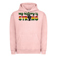 Pigment Salmon My history is strong Urban Hoodie - FaDigitalArtStudio