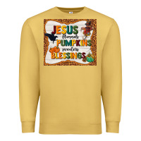 Antique Gold jesus flannel's pumpkins blessings Premium Sweatshirt - TumblerDesignByShophia