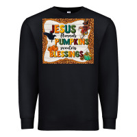 Black jesus flannel's pumpkins blessings Premium Sweatshirt - TumblerDesignByShophia