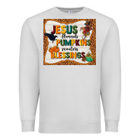 Dove Grey jesus flannel's pumpkins blessings Premium Sweatshirt - TumblerDesignByShophia