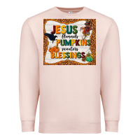 Pale Pink jesus flannel's pumpkins blessings Premium Sweatshirt - TumblerDesignByShophia