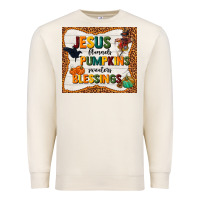 Sandshell jesus flannel's pumpkins blessings Premium Sweatshirt - TumblerDesignByShophia