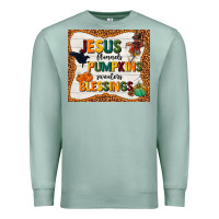 Seafoam jesus flannel's pumpkins blessings Premium Sweatshirt - TumblerDesignByShophia
