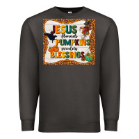 Smoke jesus flannel's pumpkins blessings Premium Sweatshirt - TumblerDesignByShophia
