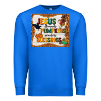 True Royal jesus flannel's pumpkins blessings Premium Sweatshirt - TumblerDesignByShophia