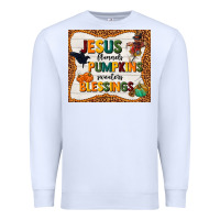 White jesus flannel's pumpkins blessings Premium Sweatshirt - TumblerDesignByShophia