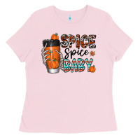 Bubblegum Pink spice spice baby Ladies Tee - CowhideDigitalArt