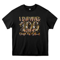 Black i survived 100 wild days of school Heavy Core Tee - RacoonDesign