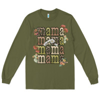 Army Green mama mama mama mama western flower Long Sleeve Tee - NancyCooperArtShop
