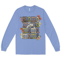 Colony Blue mama mama mama mama western flower Long Sleeve Tee - NancyCooperArtShop