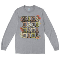 Heather Grey mama mama mama mama western flower Long Sleeve Tee - NancyCooperArtShop
