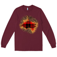 Burgundy christmas patch Long Sleeve Tee - JahusDesignShop