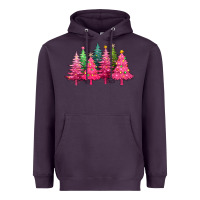 Plum christmas tress with lights Heavyweight Hoodie - texasbilliewilder