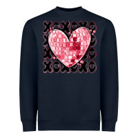 Navy xoxo heart valentine's day Heavyweight Sweatshirt - MaliasSmallBusiness
