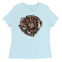 Baby Blue autism awareness baseball Ladies Tee - SublimationCraftShop