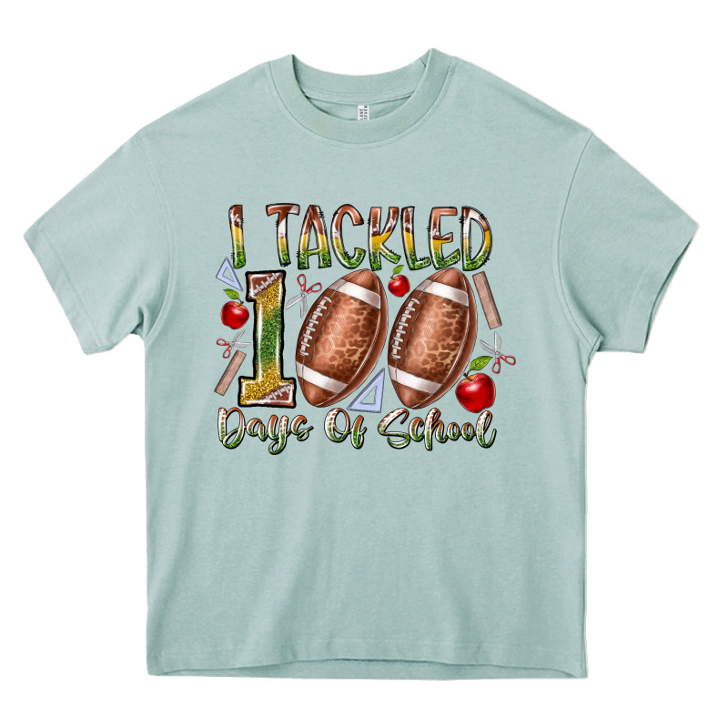 I Tackled 100 Days Of School Heavy Core Tee by RacoonDesign | Teevron