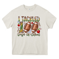 Cream I Tackled 100 Days of School Heavy Core Tee - RacoonDesign