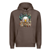 Coffee Born to be free 4th of july Premium Hoodie - HowdyJamesFarm