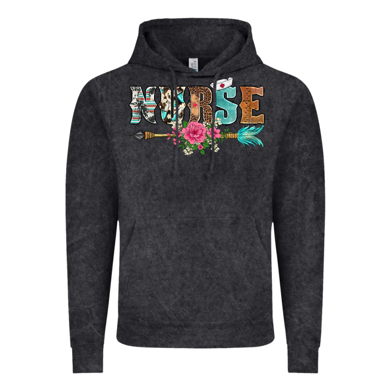 Western Nurse Arrow Floral Vintage Hoodie by BarkalooDesign | Teevron
