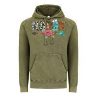 Vintage Olive western nurse arrow floral Vintage Hoodie - BarkalooDesign