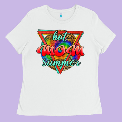 Hot Mom Summer Ladies Tee Designed By Jahusdesignshop