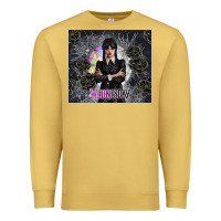 Antique Gold gothic girl with black rose Premium Sweatshirt - TumblerDesignByShophia