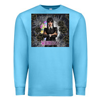 Gothic Girl With Black Rose Premium Sweatshirt | Teevron