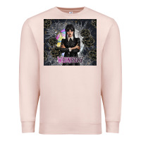 Pale Pink gothic girl with black rose Premium Sweatshirt - TumblerDesignByShophia