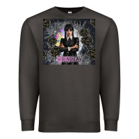 Smoke gothic girl with black rose Premium Sweatshirt - TumblerDesignByShophia