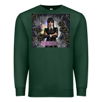 Sports Green gothic girl with black rose Premium Sweatshirt - TumblerDesignByShophia