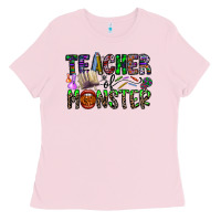 Bubblegum Pink teacher of monster Ladies Tee - CowhideDigitalArt