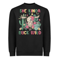 Black she kinda buck wild Heavyweight Sweatshirt - MaliasSmallBusiness