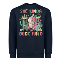 Navy she kinda buck wild Heavyweight Sweatshirt - MaliasSmallBusiness