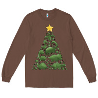 Chestnut dinosaur christmas tree Long Sleeve Tee - MaliasSmallBusiness