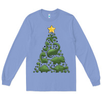Colony Blue dinosaur christmas tree Long Sleeve Tee - MaliasSmallBusiness