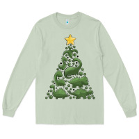 Matcha dinosaur christmas tree Long Sleeve Tee - MaliasSmallBusiness
