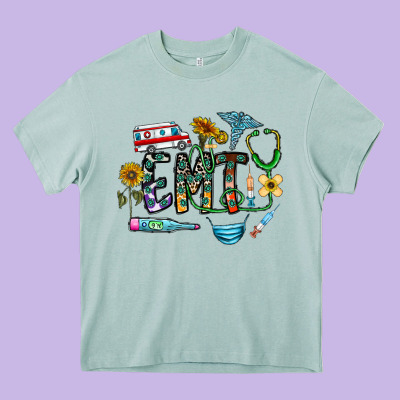 Emt Heavy Core Tee Designed By Cowhidedigitalart