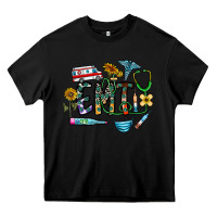 Black emt Heavy Core Tee - CowhideDigitalArt