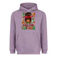 Lavender santas favorite dog mom afro messy bun Heavyweight Hoodie - texasbilliewilder