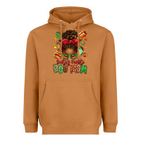 Meerkat santas favorite dog mom afro messy bun Heavyweight Hoodie - texasbilliewilder