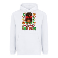 White santas favorite dog mom afro messy bun Heavyweight Hoodie - texasbilliewilder
