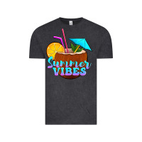 Vintage Black summer vibes coconut drink Vintage Tee - Jasminsmagicworld
