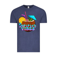 Vintage Denim summer vibes coconut drink Vintage Tee - Jasminsmagicworld