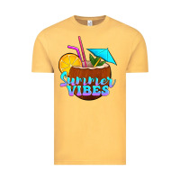 Vintage Mustard summer vibes coconut drink Vintage Tee - Jasminsmagicworld