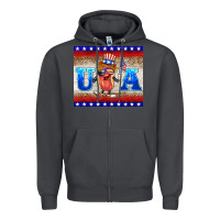Smoke usa hot dog Zipper Hoodie - BarkalooDesign