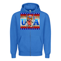 True Royal usa hot dog Zipper Hoodie - BarkalooDesign