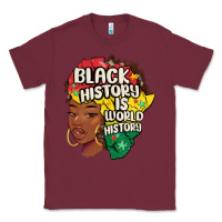 Burgundy black history is world history Classic Tee - MaliasSmallBusiness