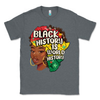 Charcoal Heather black history is world history Classic Tee - MaliasSmallBusiness